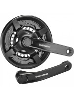 Шатуны Shimano FC-TY301 175 мм. звезды 42х34х24Т с защитой черный